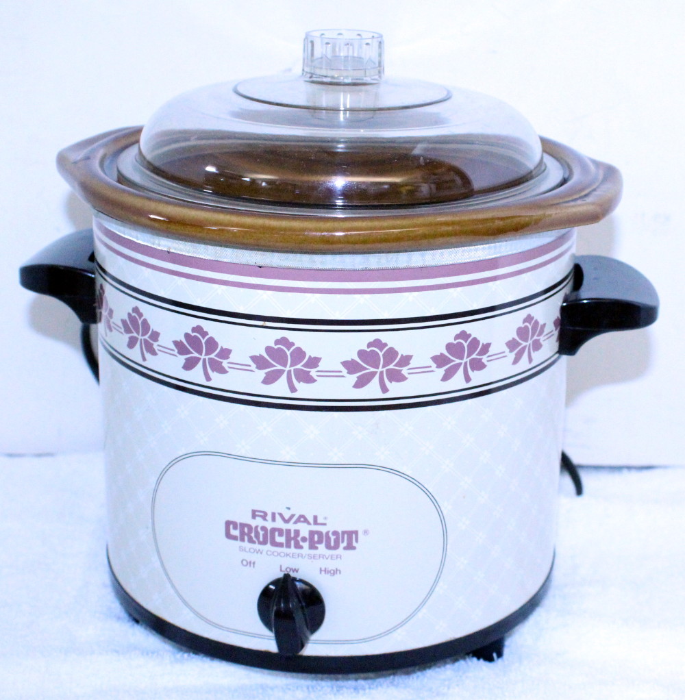 Vintage Rival 3150/2 Leaf Crock Watcher Slow Cook Pot w/ Lid ~ 3.5 Qt ...