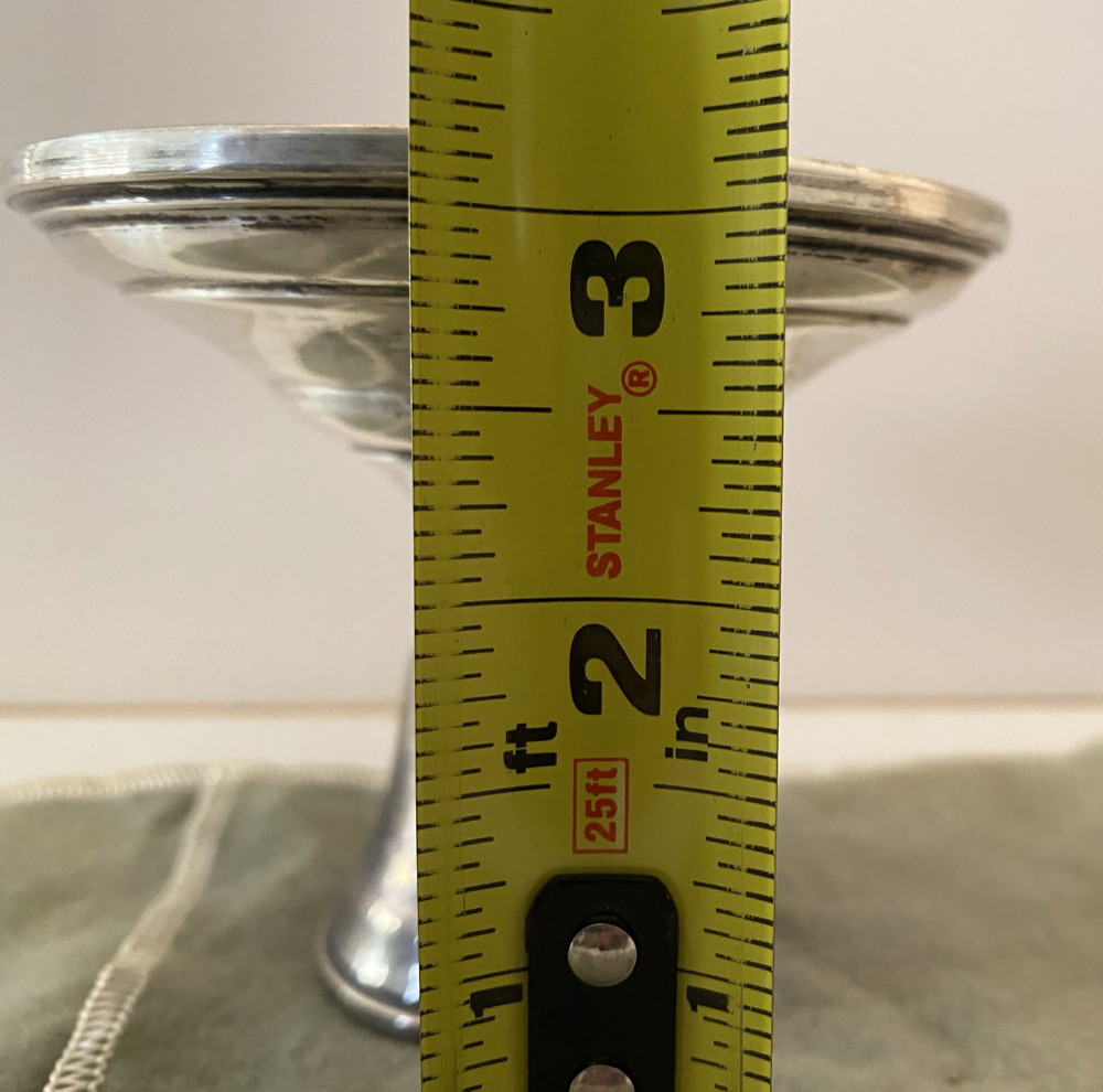 Pair of Sterling Silver Weighted 80 Candlestick Holders w